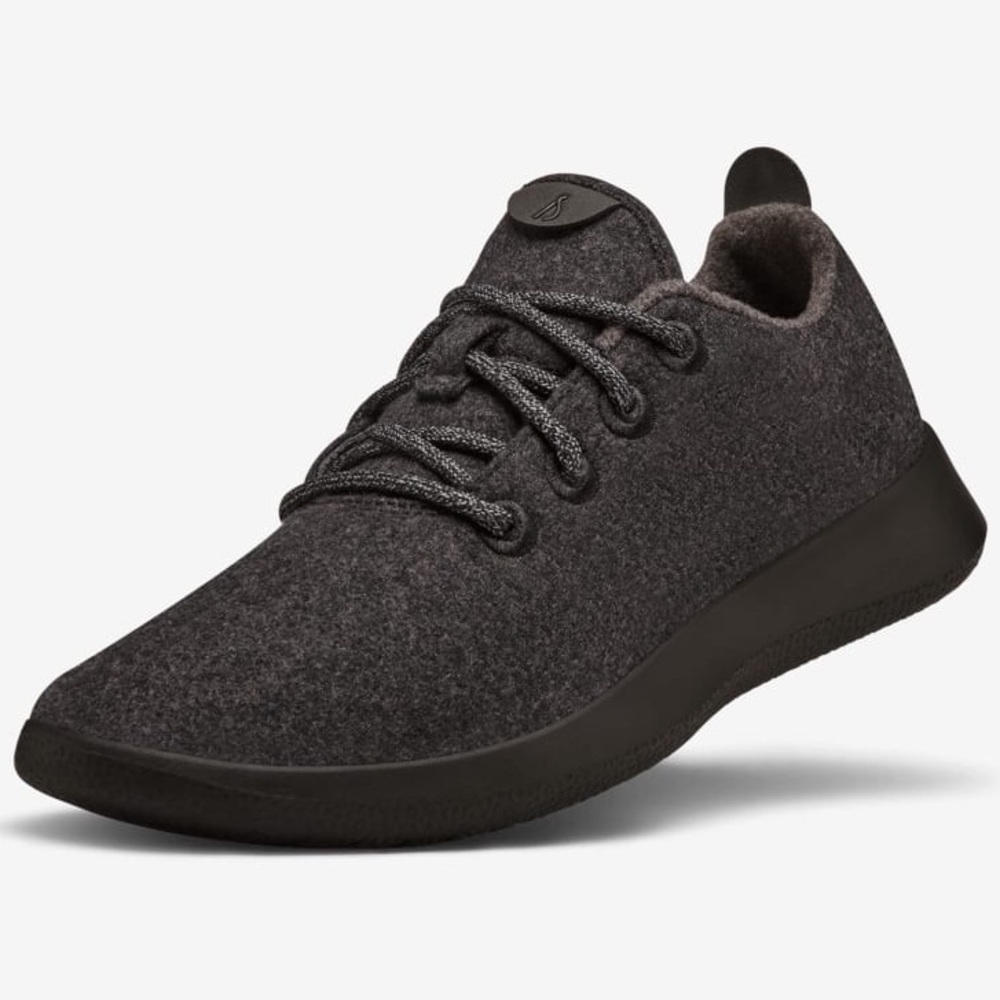 NIB Allbirds Merino Wool Runners Black with Black Sole Women’s Size 8